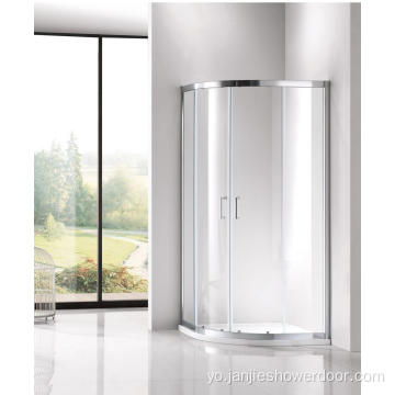 Quadrant iwẹ wẹ pẹlu awọn panẹli ilẹkun meji